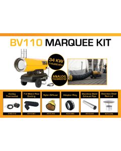 Master BV110 240 Volt Marquee Kit With Analog Thermostat, 7.6 Metre Ducting & Accessories BV110MKP12