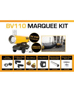 Master BV110DV Marquee Kit With 2 x 7.6 Metre Ducting, Analog Thermostat & Accessories BV110MKP14